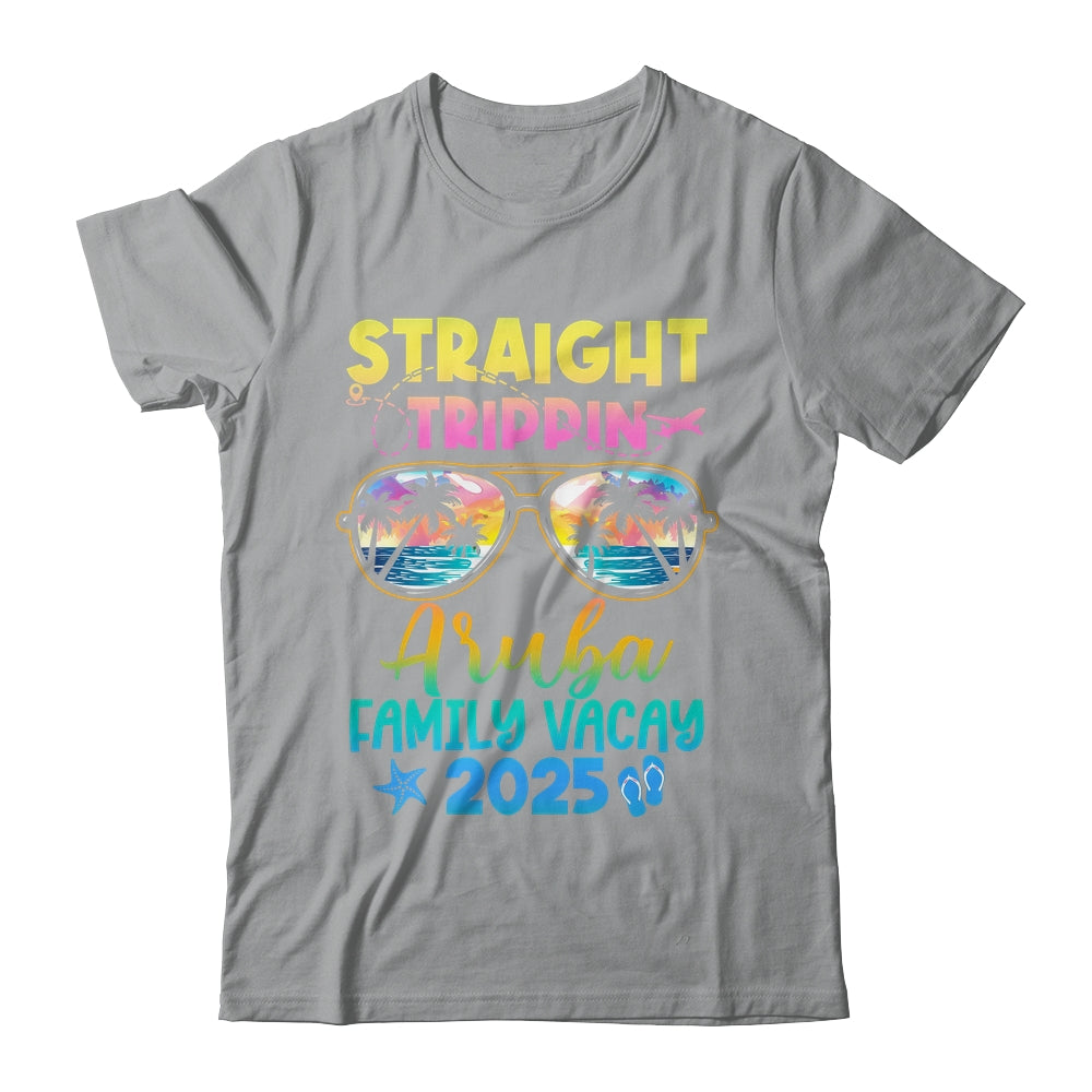 Aruba Family Vacay Vacation 2025 Straight Trippin Shirt & Tank Top | siriusteestore