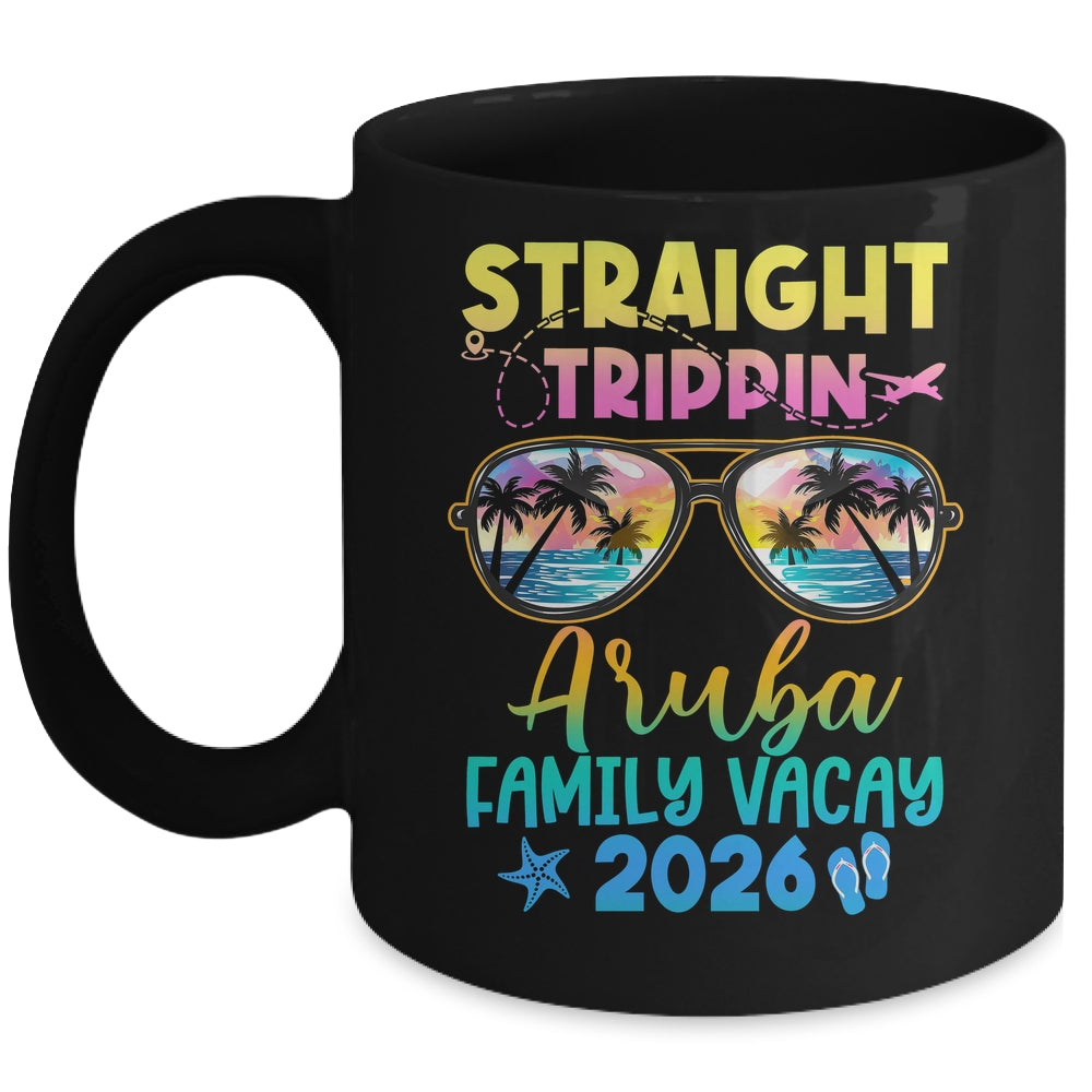 Aruba Family Vacay Vacation 2026 Straight Trippin Mug | siriusteestore