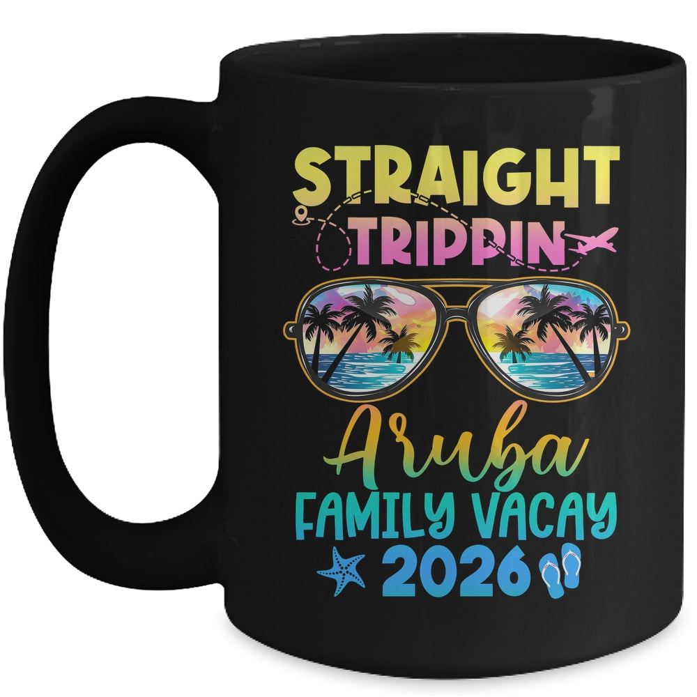 Aruba Family Vacay Vacation 2026 Straight Trippin Mug | siriusteestore