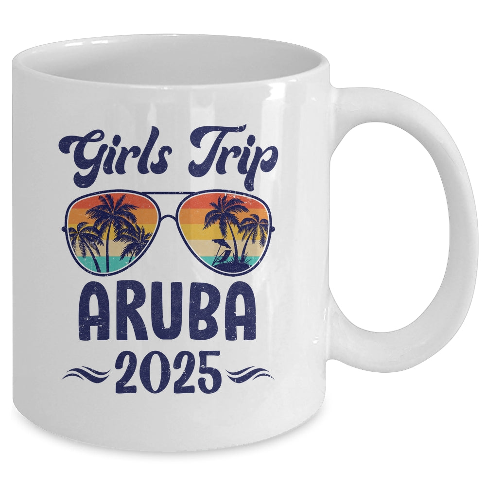 Aruba Girls Trip Beach Vacation 2025 Matching Group Mug | siriusteestore