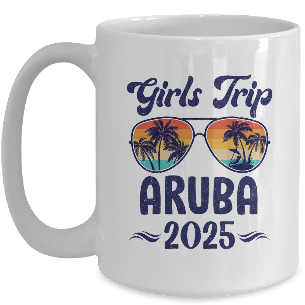 Aruba Girls Trip Beach Vacation 2025 Matching Group Mug | siriusteestore