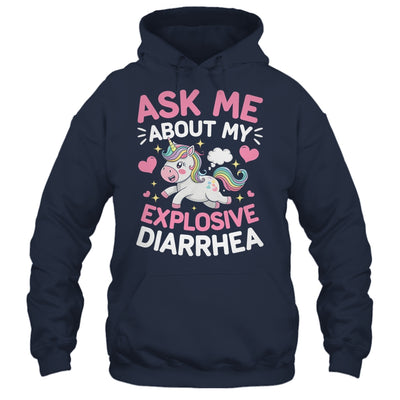 Ask Me About My Explosive Diarrhea Funny Poop Meme Unicorn Shirt & Tank Top | siriusteestore