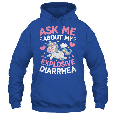 Ask Me About My Explosive Diarrhea Funny Poop Meme Unicorn Shirt & Tank Top | siriusteestore