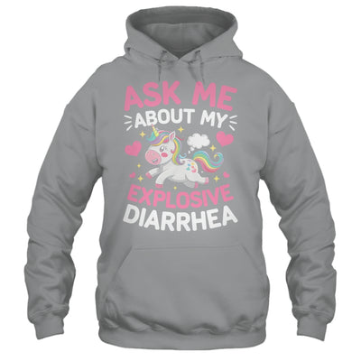 Ask Me About My Explosive Diarrhea Funny Poop Meme Unicorn Shirt & Tank Top | siriusteestore
