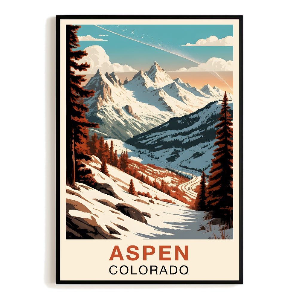 Aspen Colorado Vintage Travel Poster Nature Lover Wall Art Landscape Picture Prints Suitable For Home Room Living Room Office Bedroom Aesthetic Decor Unframed | siriusteestore