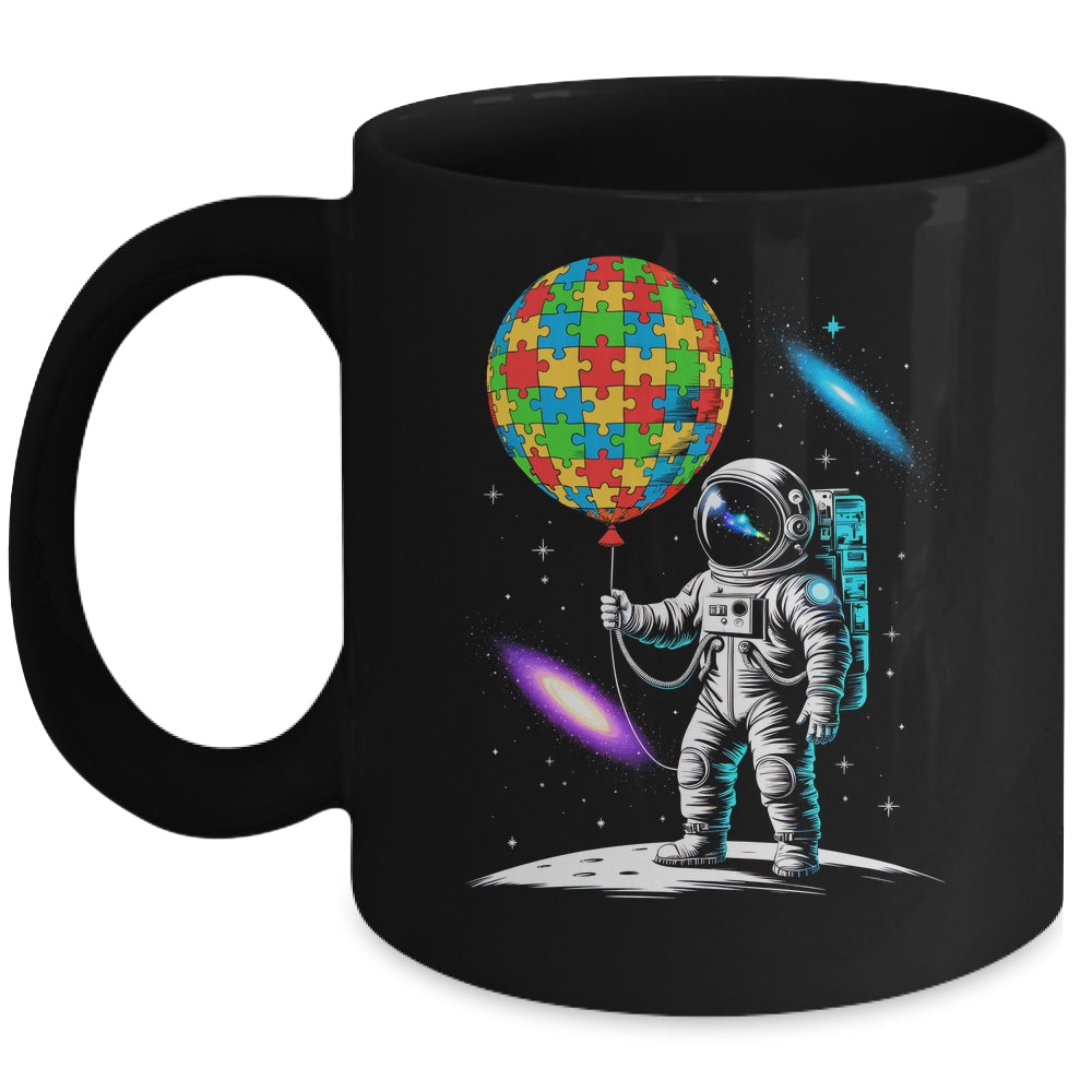 Astronaut Balloon Autism Awareness Space Autistic Kids Boys Mug | siriusteestore