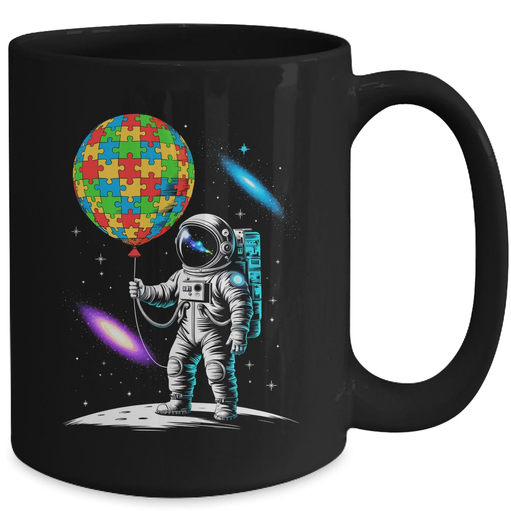 Astronaut Balloon Autism Awareness Space Autistic Kids Boys Mug | siriusteestore