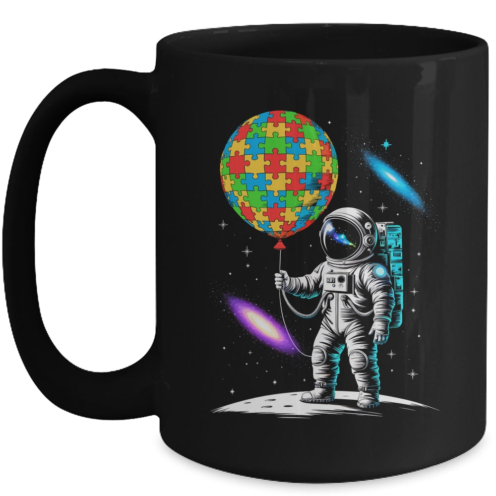 Astronaut Balloon Autism Awareness Space Autistic Kids Boys Mug | siriusteestore
