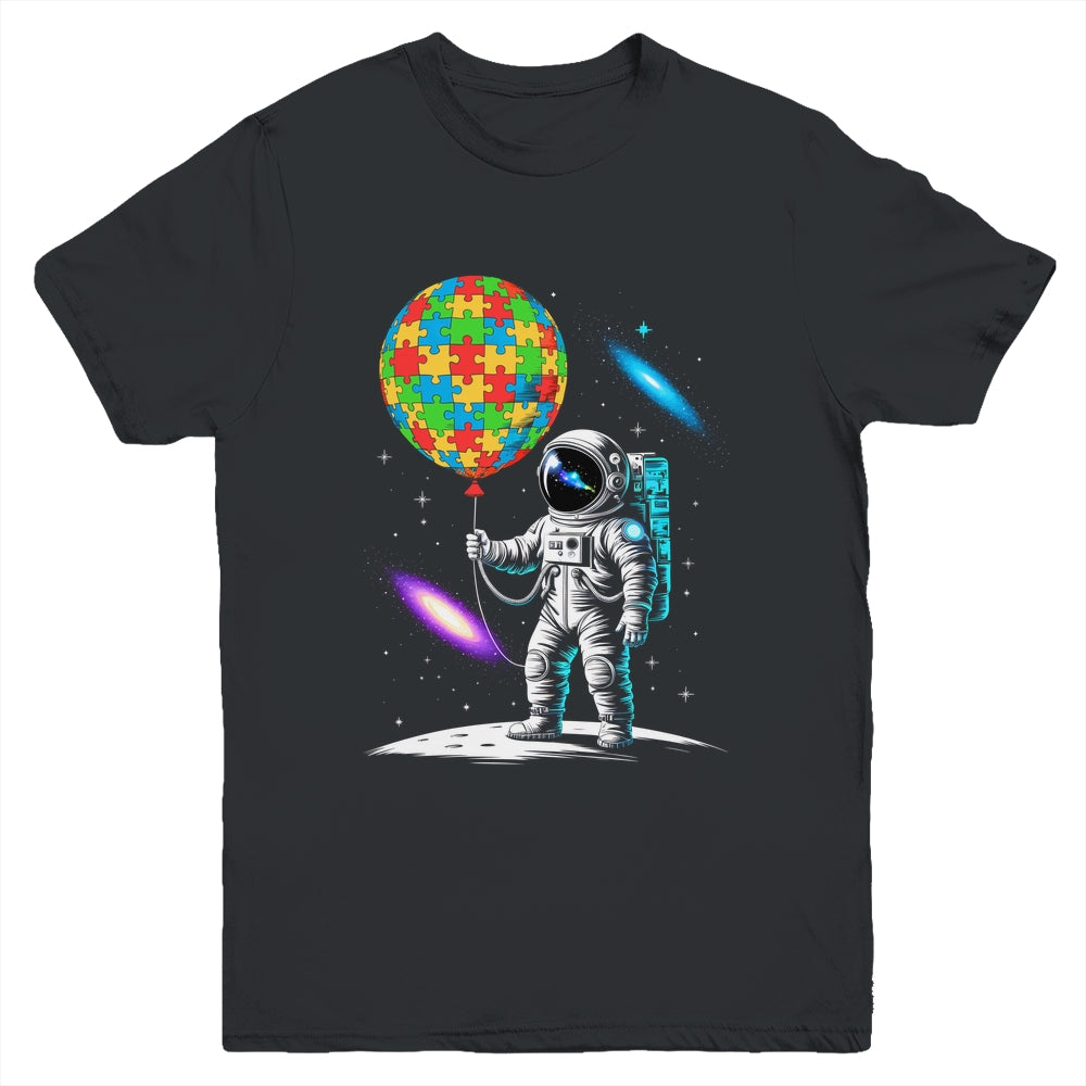 Astronaut Balloon Autism Awareness Space Autistic Kids Boys Youth Shirt | siriusteestore
