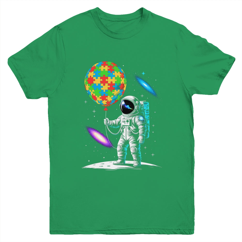 Astronaut Balloon Autism Awareness Space Autistic Kids Boys Youth Shirt | siriusteestore