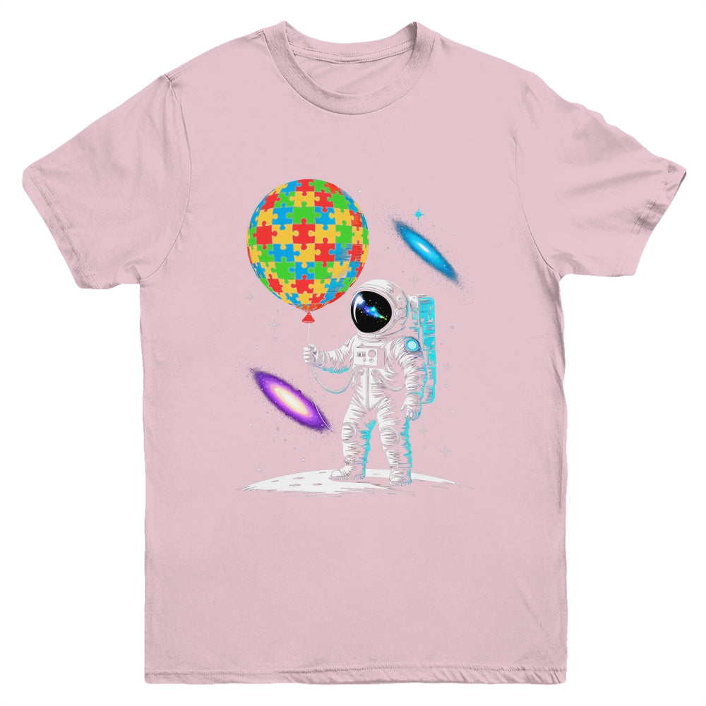 Astronaut Balloon Autism Awareness Space Autistic Kids Boys Youth Shirt | siriusteestore