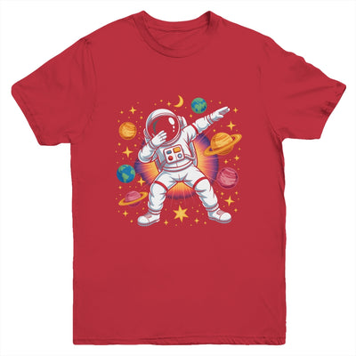 Astronaut Dabbing In Space Cosmic Galaxy Adventure Boy Girls Youth Shirt | siriusteestore