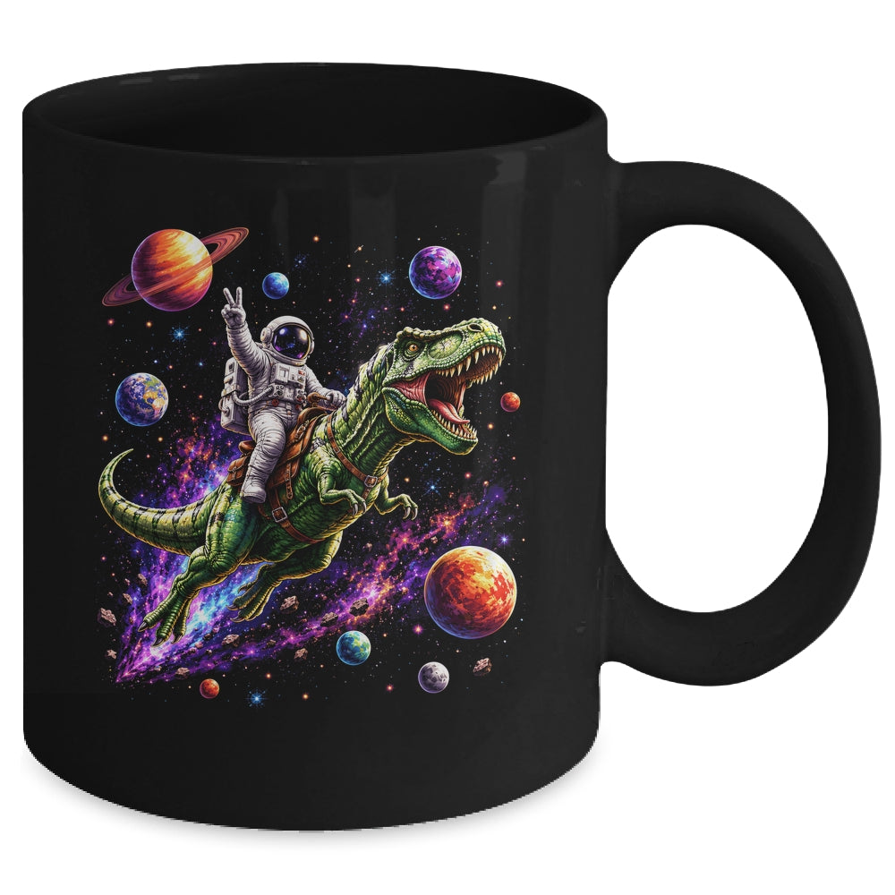 Astronaut Dinosaur T Rex Outer Space Science Galaxy Men Boy Mug | siriusteestore