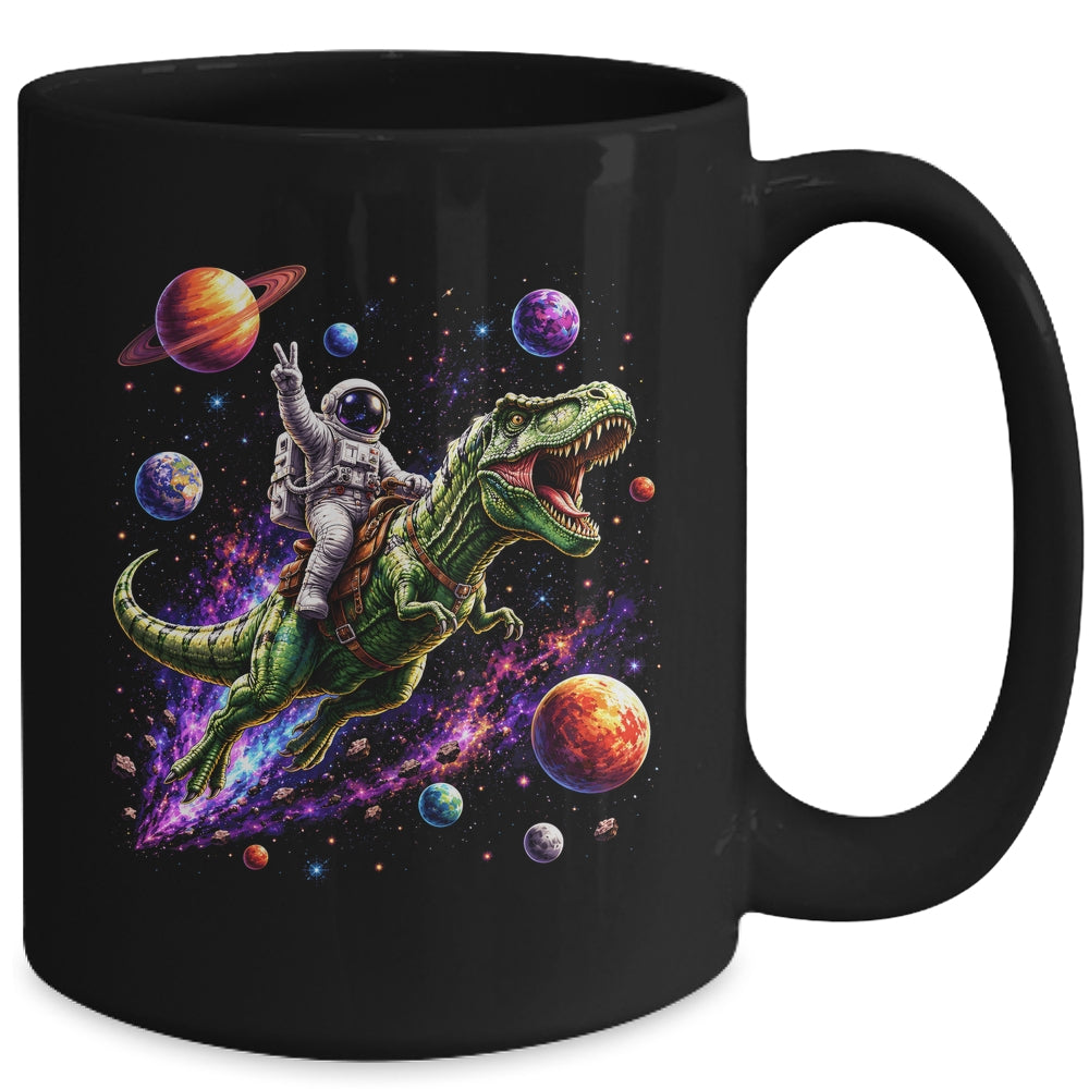 Astronaut Dinosaur T Rex Outer Space Science Galaxy Men Boy Mug | siriusteestore