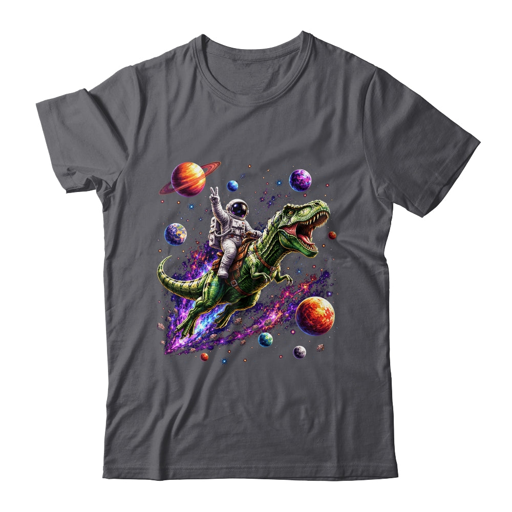 Astronaut Dinosaur T Rex Outer Space Science Galaxy Men Boy Shirt & Hoodie | siriusteestore
