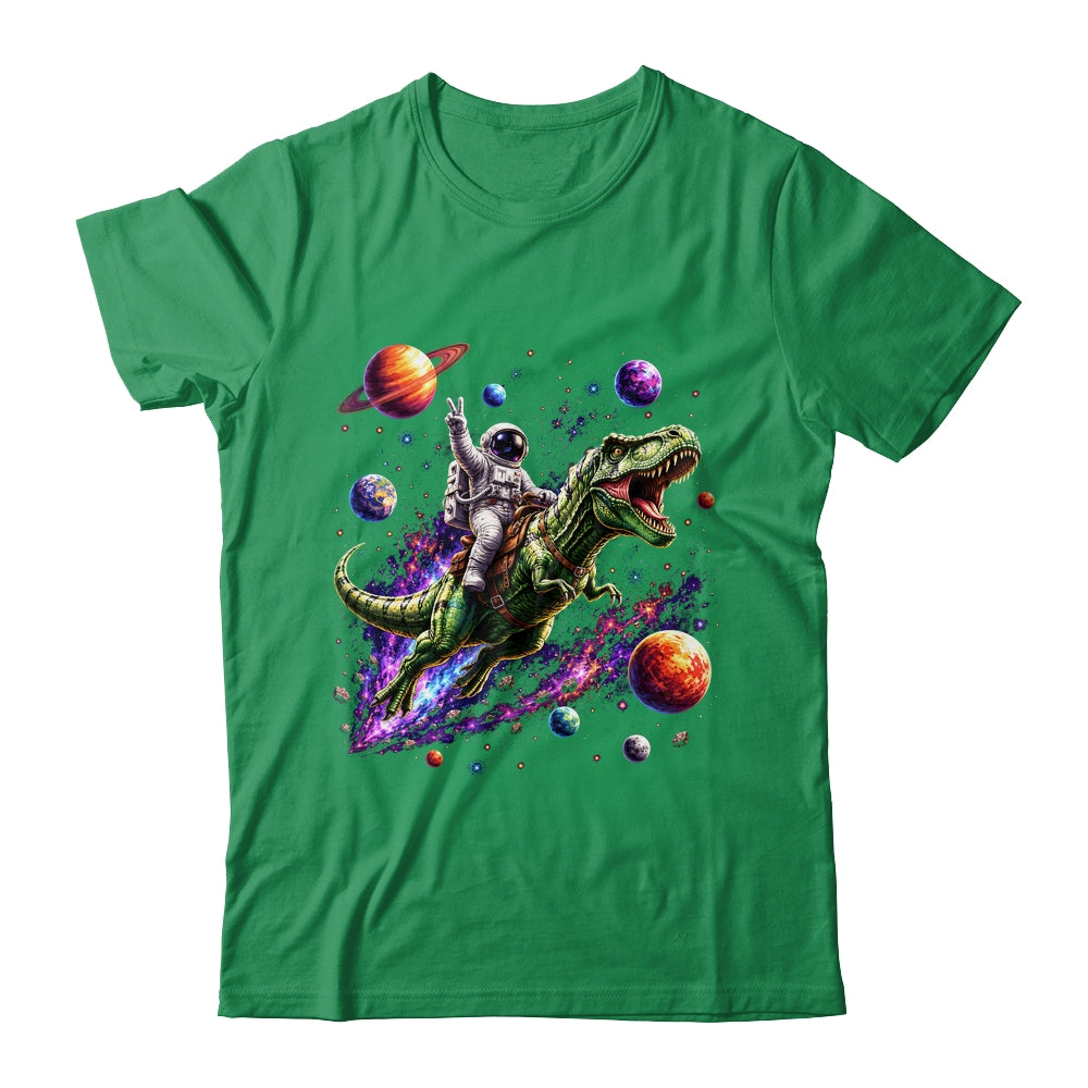 Astronaut Dinosaur T Rex Outer Space Science Galaxy Men Boy Shirt & Hoodie | siriusteestore