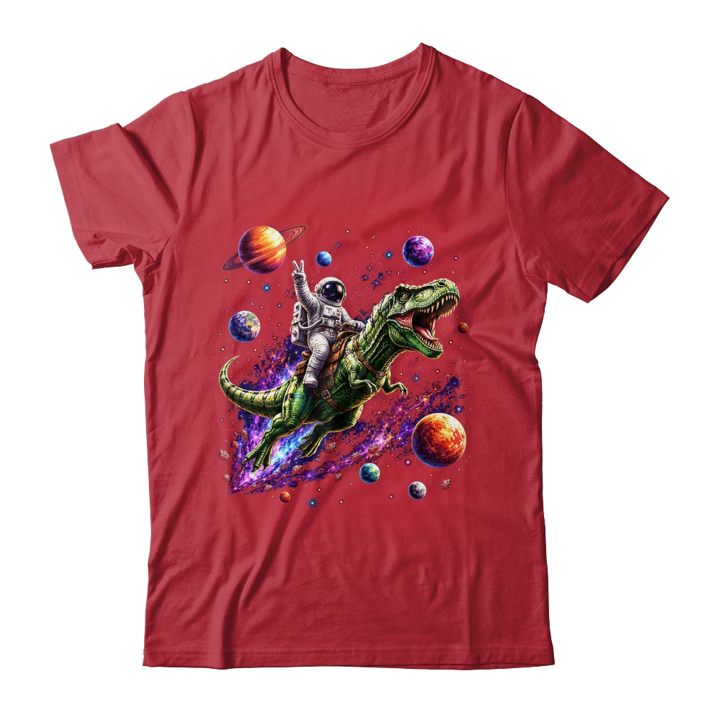 Astronaut Dinosaur T Rex Outer Space Science Galaxy Men Boy Shirt & Hoodie | siriusteestore