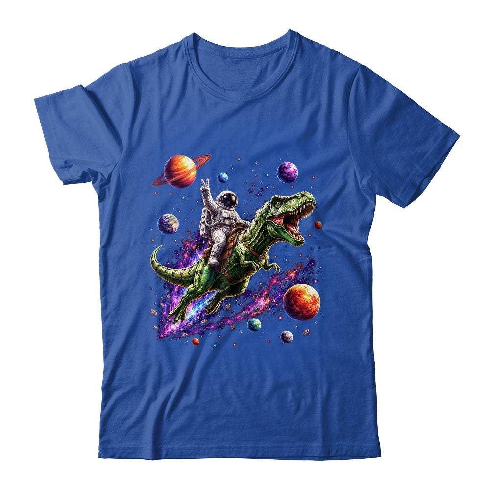 Astronaut Dinosaur T Rex Outer Space Science Galaxy Men Boy Shirt & Hoodie | siriusteestore