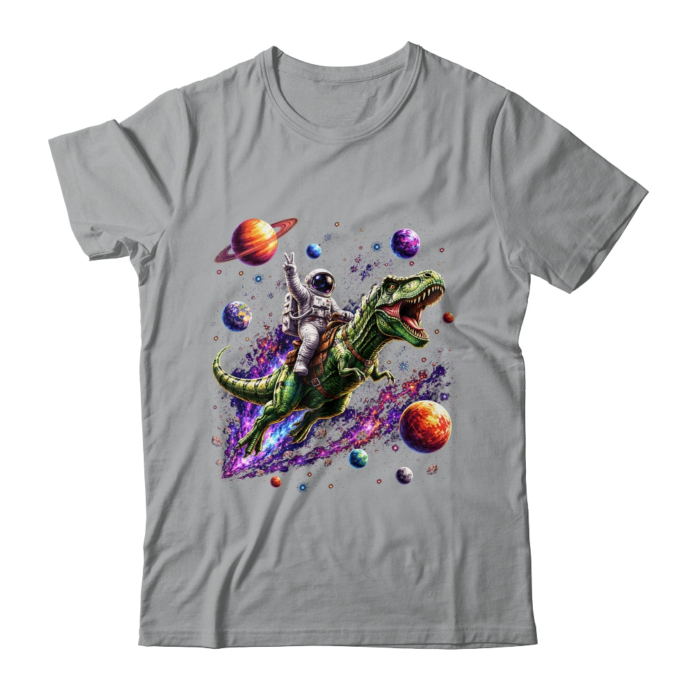 Astronaut Dinosaur T Rex Outer Space Science Galaxy Men Boy Shirt & Hoodie | siriusteestore