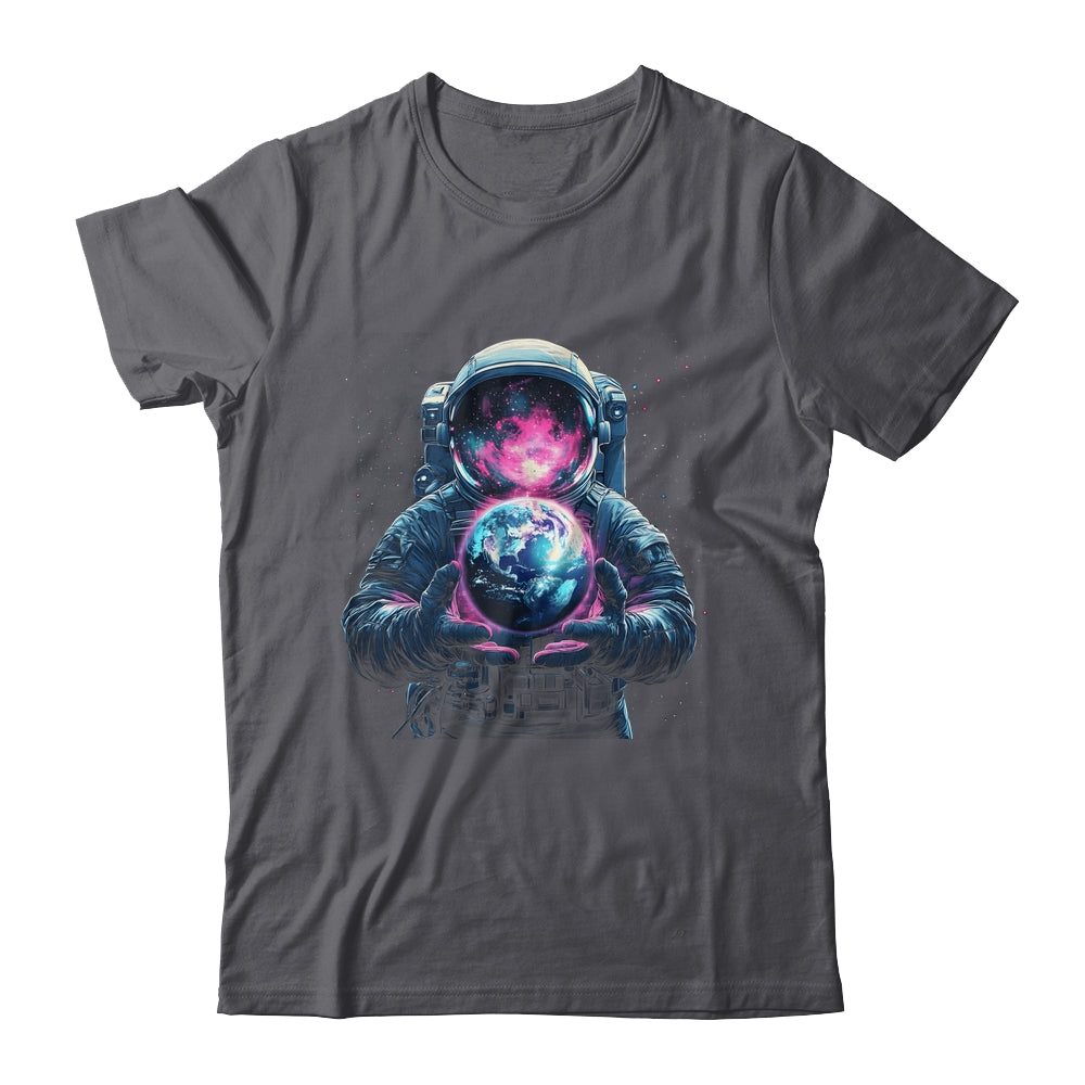 Astronaut Holding Planet Outer Space Galaxy Universe Science Shirt & Hoodie | siriusteestore