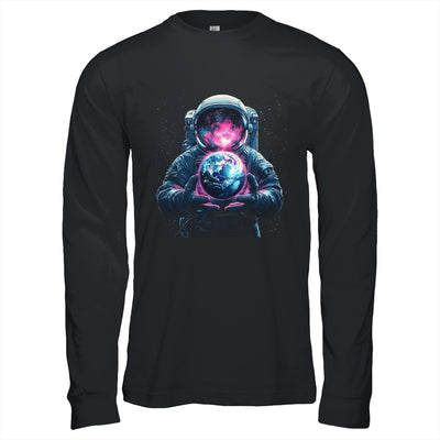 Astronaut Holding Planet Outer Space Galaxy Universe Science Shirt & Hoodie | siriusteestore