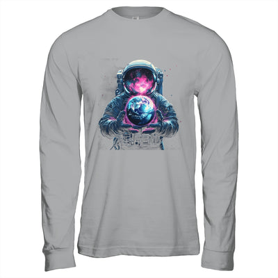 Astronaut Holding Planet Outer Space Galaxy Universe Science Shirt & Hoodie | siriusteestore