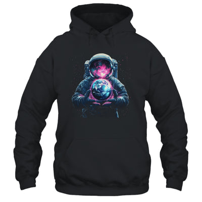 Astronaut Holding Planet Outer Space Galaxy Universe Science Shirt & Hoodie | siriusteestore