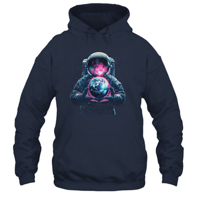 Astronaut Holding Planet Outer Space Galaxy Universe Science Shirt & Hoodie | siriusteestore