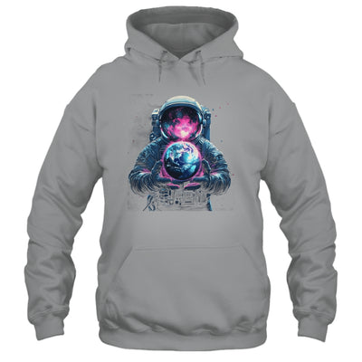 Astronaut Holding Planet Outer Space Galaxy Universe Science Shirt & Hoodie | siriusteestore