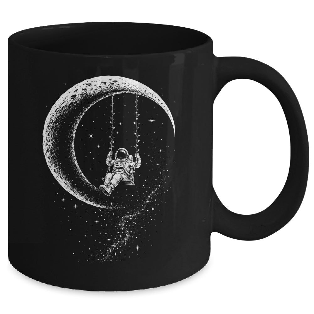 Astronaut Moon Swing Stars Outer Space Galaxy Men Astronomy Mug | siriusteestore