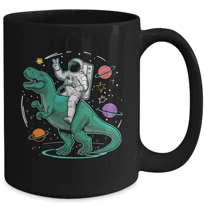 Astronaut On Dinosaur T-Rex Rock Space Rocker Boys Kids Mug | siriusteestore
