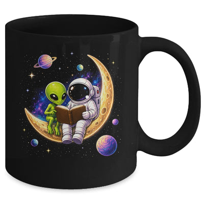 Astronaut Reading Book To Alien Moon Space Astronomy Galaxy Mug | siriusteestore