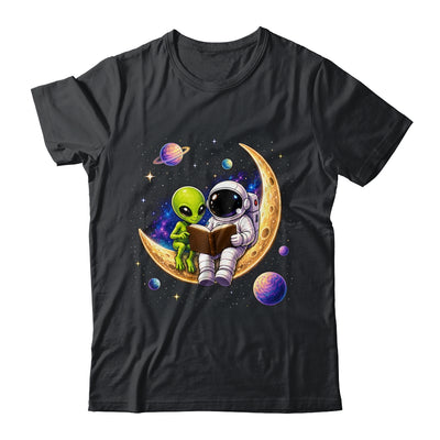Astronaut Reading Book To Alien Moon Space Astronomy Galaxy Shirt & Hoodie | siriusteestore