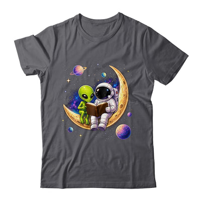 Astronaut Reading Book To Alien Moon Space Astronomy Galaxy Shirt & Hoodie | siriusteestore