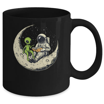 Astronaut Reading Book To Alien Moon Space Women Kids Men Mug | siriusteestore