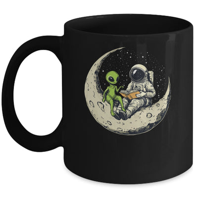 Astronaut Reading Book To Alien Moon Space Women Kids Men Mug | siriusteestore