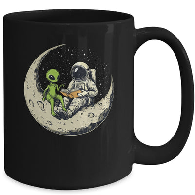 Astronaut Reading Book To Alien Moon Space Women Kids Men Mug | siriusteestore
