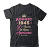 August 1945 80 Years Of Being Awesome Retro 80th Birthday Shirt & Tank Top | siriusteestore