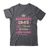 August 1945 80 Years Of Being Awesome Retro 80th Birthday Shirt & Tank Top | siriusteestore