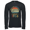 August 1958 Vintage 65 Years Old Retro 65th Birthday Shirt & Hoodie | siriusteestore