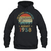 August 1958 Vintage 65 Years Old Retro 65th Birthday Shirt & Hoodie | siriusteestore