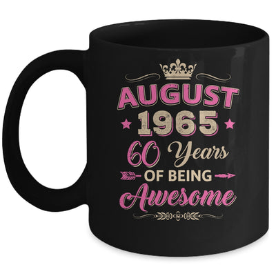 August 1965 60 Years Of Being Awesome Retro 60th Birthday Mug | siriusteestore