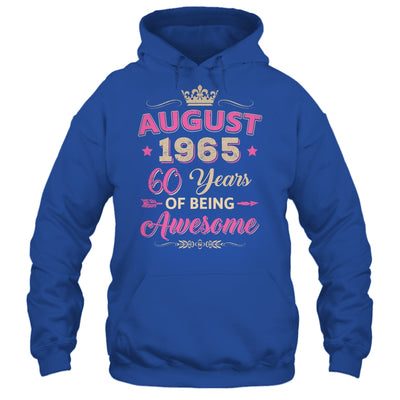 August 1965 60 Years Of Being Awesome Retro 60th Birthday Shirt & Tank Top | siriusteestore