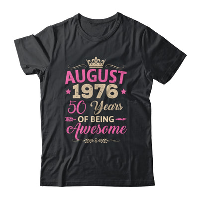 August 1976 50 Years Of Being Awesome Retro 50th Birthday Shirt & Tank Top | siriusteestore
