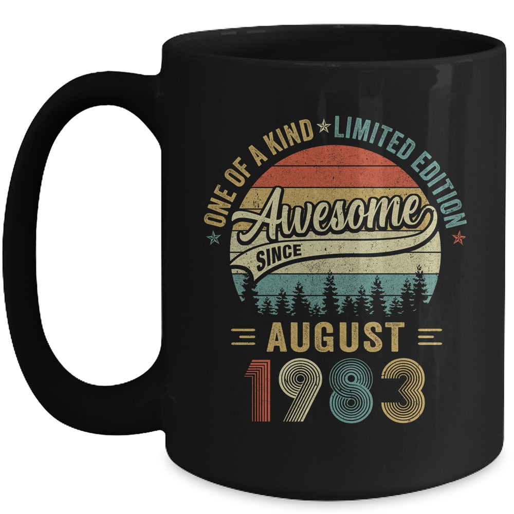August 1983 Vintage 40 Years Old Retro 40th Birthday Mug | siriusteestore