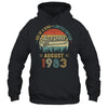 August 1983 Vintage 40 Years Old Retro 40th Birthday Shirt & Hoodie | siriusteestore