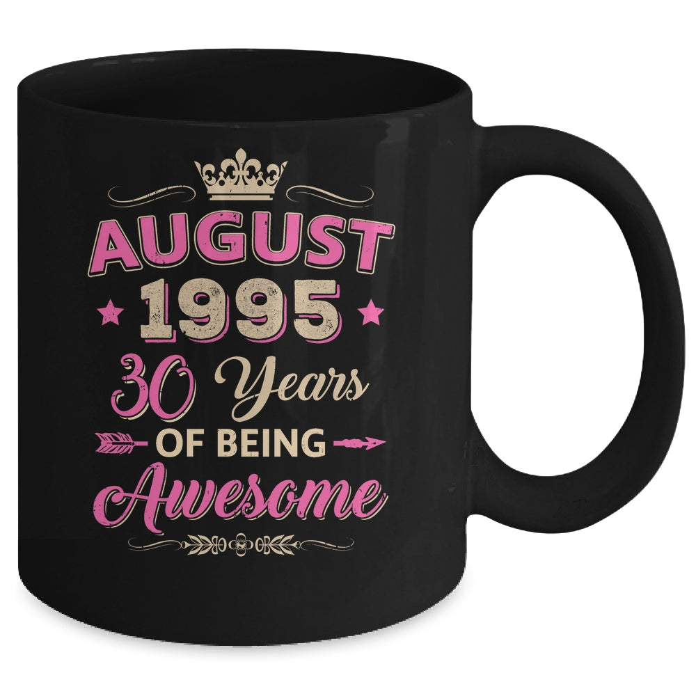 August 1995 30 Years Of Being Awesome Retro 30th Birthday Mug | siriusteestore