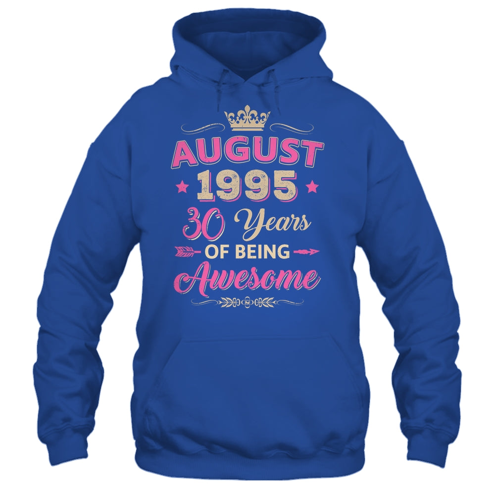 August 1995 30 Years Of Being Awesome Retro 30th Birthday Shirt & Tank Top | siriusteestore