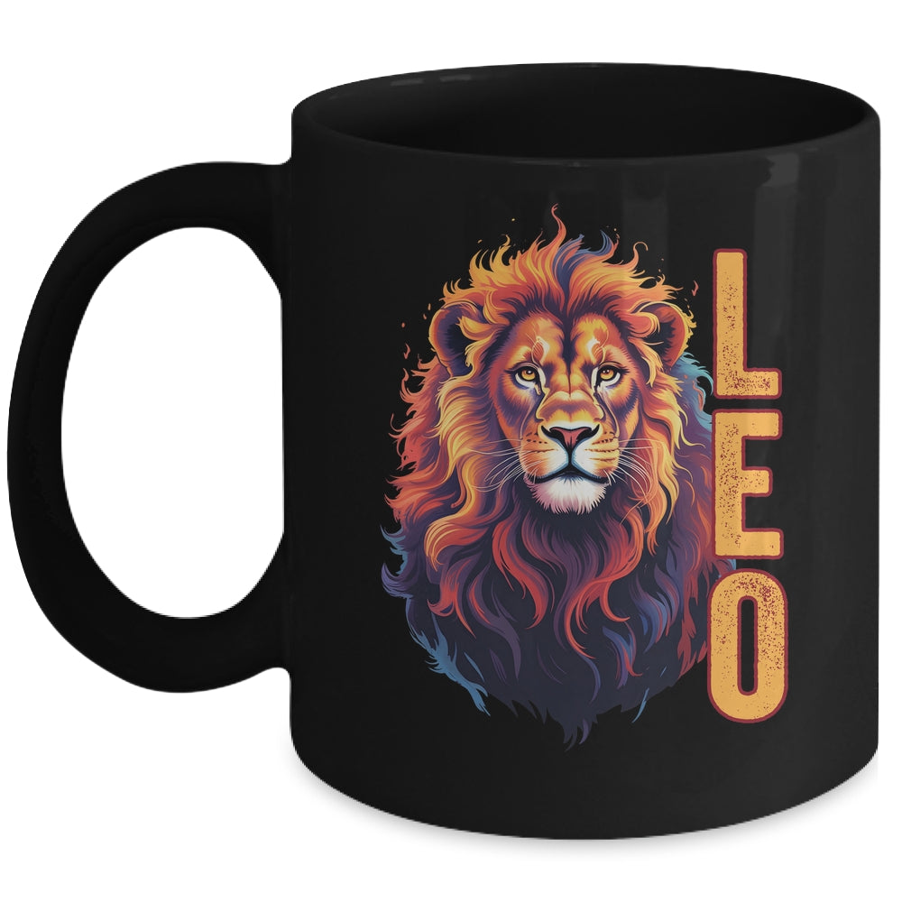 August Birthday Leo Lion Pride Graphic Mens Zodiac Sign Mug | siriusteestore