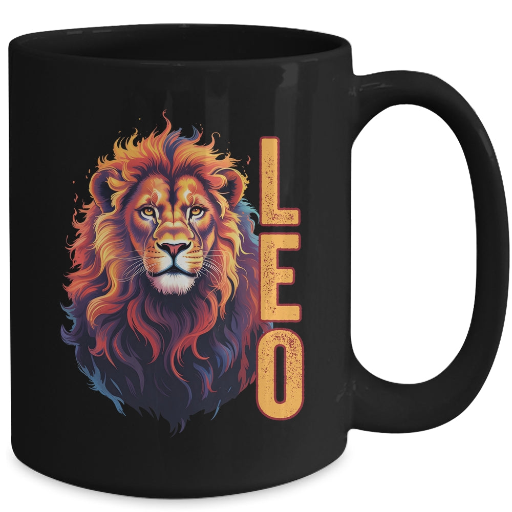 August Birthday Leo Lion Pride Graphic Mens Zodiac Sign Mug | siriusteestore
